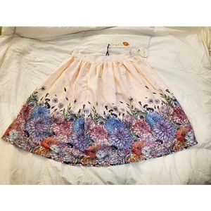 Lindy Bop Pink Floral Skirt